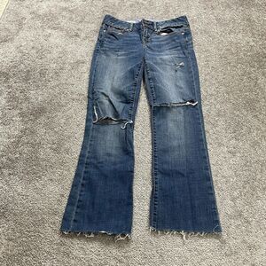 Gap 1969 Perfect Boot Cut Denim Jeans Denim Distressed Medium Wash Casual 32x28